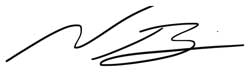Nick Bain's signature